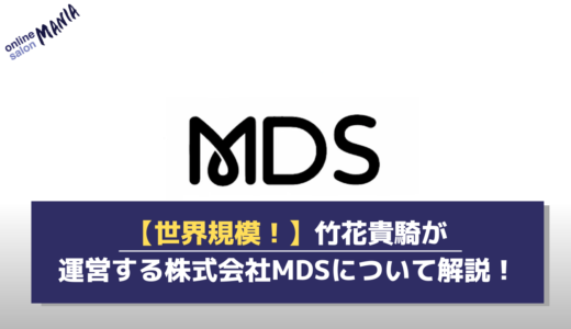 【世界規模！】竹花貴騎が運営する株式会社MDSについて解説！